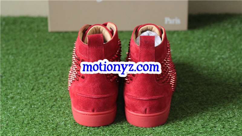 Super High End Christian Louboutin Flat Sneaker High Top Red(With Receipt)